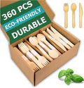 Disposable Wooden Cutlery Set 360 PCS by Unknown
