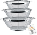 U.S. Kitchen Supply Set of 3 Stainless Steel Colander Strainers Net Baskets 5 by USKitchenSupply