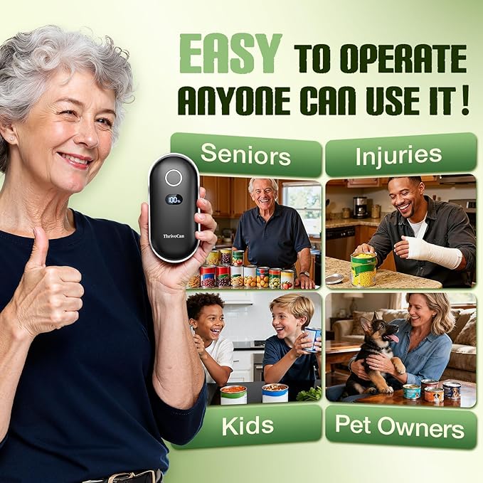 Rechargeable Electric Can Opener, Automatic One Touch Hands Free, Smooth Edge - Image 5