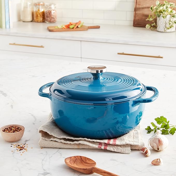 Lodge 4.5 Quart Enameled Cast Iron Dutch Oven - Image 8