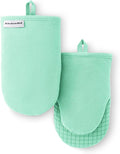 KITCHENAID Gourmet Series Gridlines Mini Oven Mitts 2-Pack Set, Heat Resistant by KitchenAid