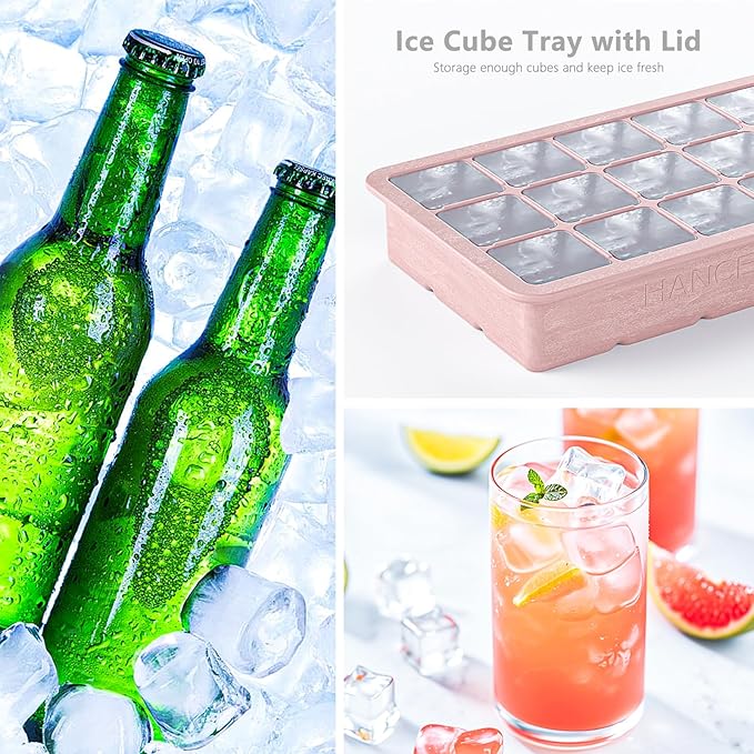 Silicone Ice Cube Tray 3 Pack, HANCELANT Ice Cube Mold, Ice Trays - Image 2