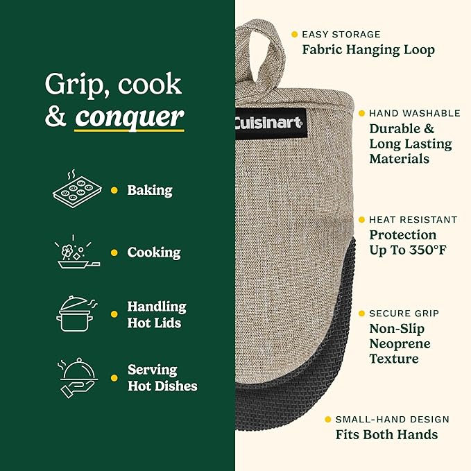 Cuisinart Mini Oven Mitts – 5.5” x 7” Heat-Resistant Kitchen Mitts - Image 5
