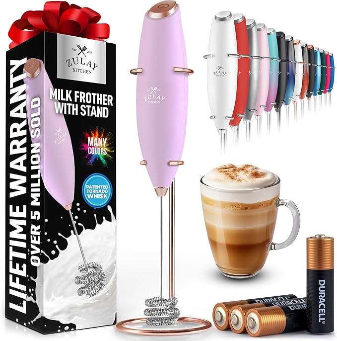 Zulay Kitchen Patented Tornado Triple Whisk Milk Frother by ZulayKitchen