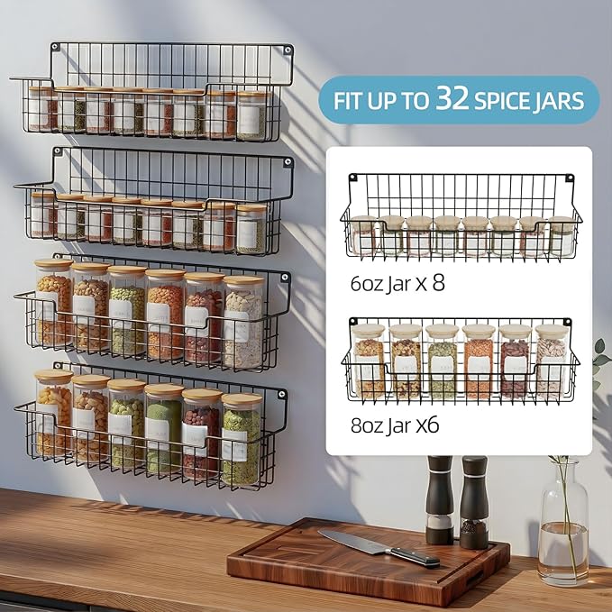 Spice Rack Wall Mount, Spice Organizer - Image 6