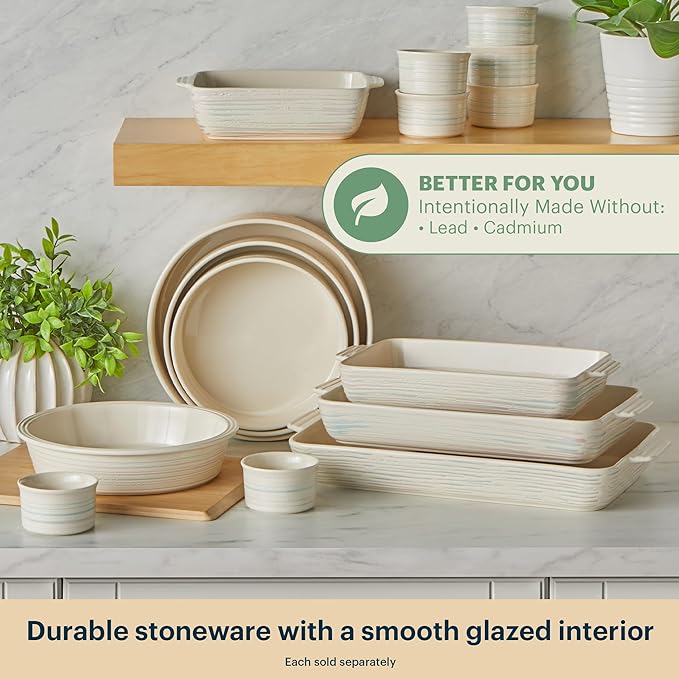 Pyrex 8-Piece, 6oz Ceramic Ramekin Bakeware Set, Nonstick Souffle Oven Pans - Image 3