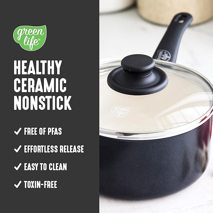 GreenLife 2.5QT Nonstick Saucepan - Image 2