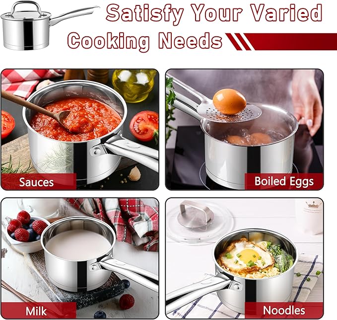 P&P CHEF 1 Quart & 2 Quart Saucepan - Image 5