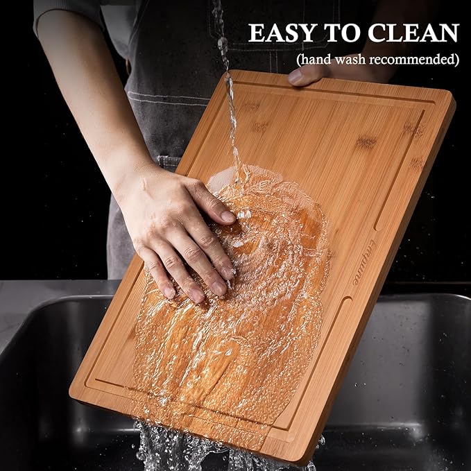 Empune Bamboo Cutting Board Set, Wood Cutting Boards - Image 8