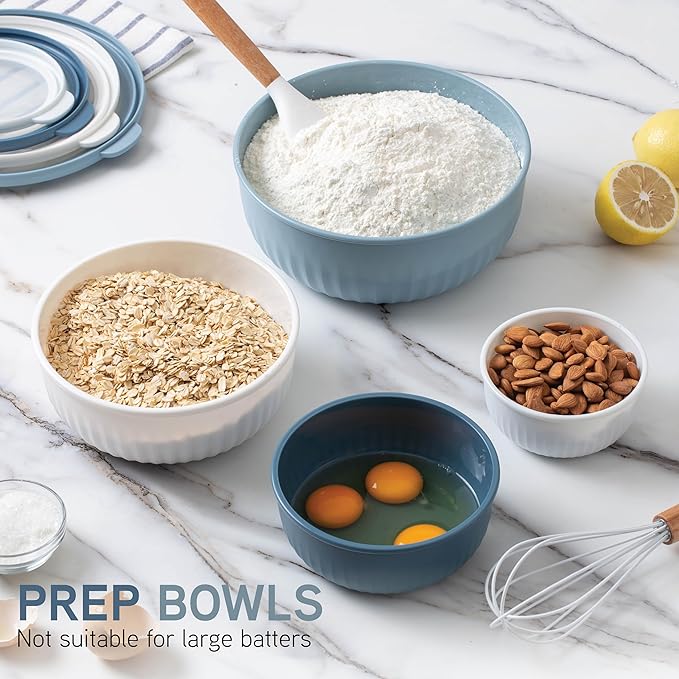 COOK WITH COLOR Prep Bowls with Lids- Wide and Deep Nesting Plastic Small - Image 5