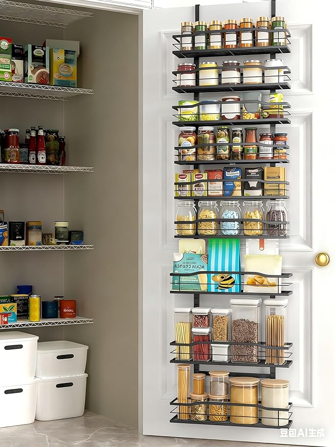 Moforoco White 9-Tier Over The Door Pantry Organizer, Pantry Organization And - Image 7