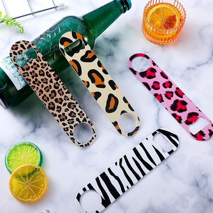 4 Pcs Flat Bottle Opener Heavy Duty Stainless Steel Bottle Opener Beer Flask - Image 6