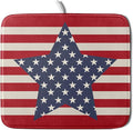 Blue Star Patriotic July of 4th Dish Drying Mat by Aytipun