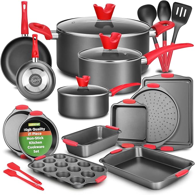 NutriChef 21-Piece Nonstick Cookware Set by NutriChef%E2%84%A2Kitchen