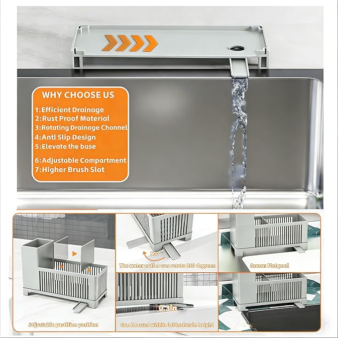 Rustproof Kitchen Sink Organizer - Image 4
