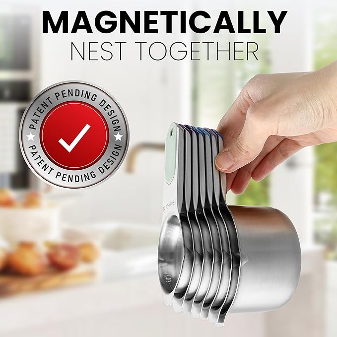 Spring Chef Magnetic Stainless Steel Measuring Cups, Kitchen Tools - Image 5