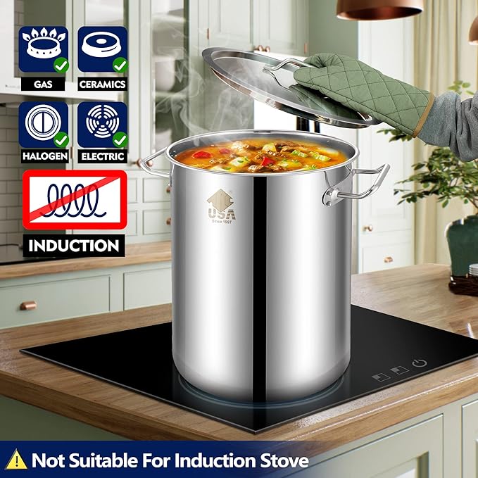 ARC 32QT Stainless Steel Stock pot 6-Piece - Image 3