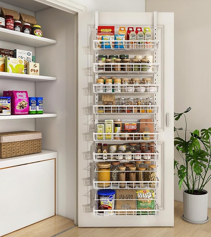 Mefirt Over The Door Pantry Organizer, Wall Mount Spice Rack, Pantry Hanging by Mefirt