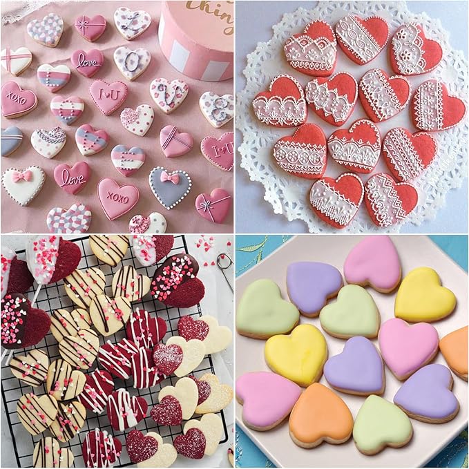 AIERSA Mini Heart Cookie Cutter, 20 Cavity 1.3 Inch Small Tiny Heart Shaped - Image 3