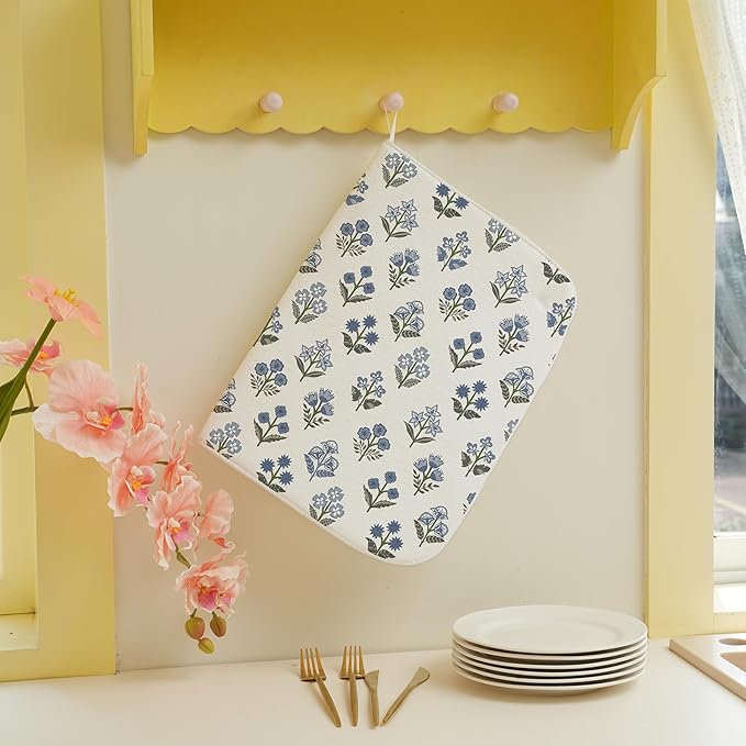 Block Print Dish Drying Mat 18x24 Inches - Image 5