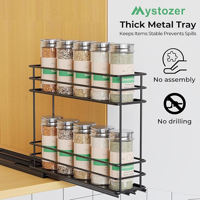 Mystozer Pull Out Spice Rack Organizer - Image 8