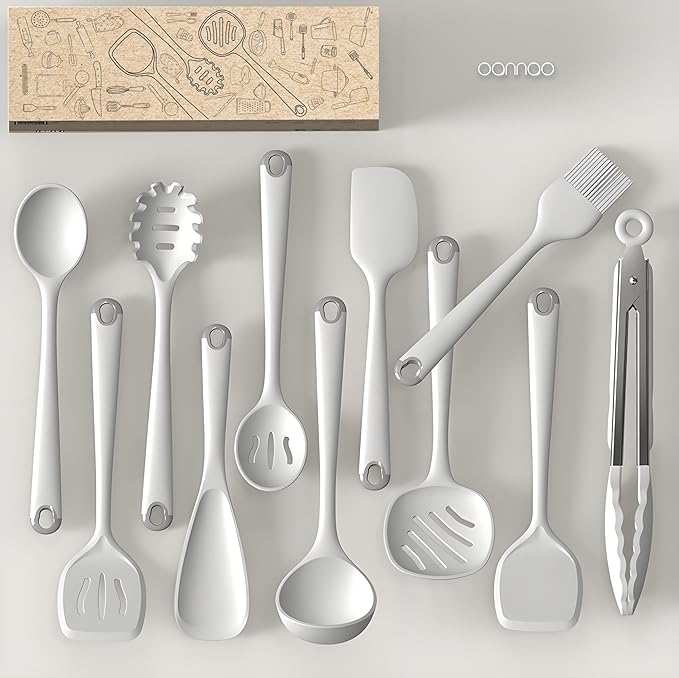 oannao Silicone Kitchen Utensils Set, 600°F Heat Resistant Silicone Cooking - Image 2