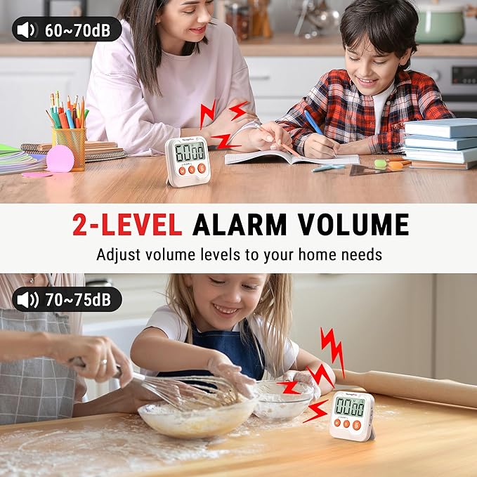 TempPro TM03 Digital Timer for Kids & Teachers, Kitchen Timers for Cooking - Image 4
