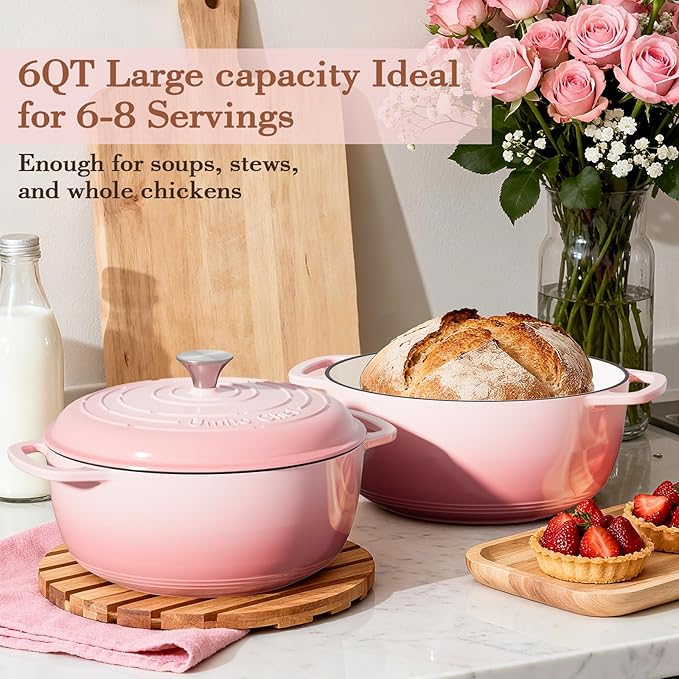 Umite Chef 6QT Enameled Cast Iron Dutch Oven - Image 5