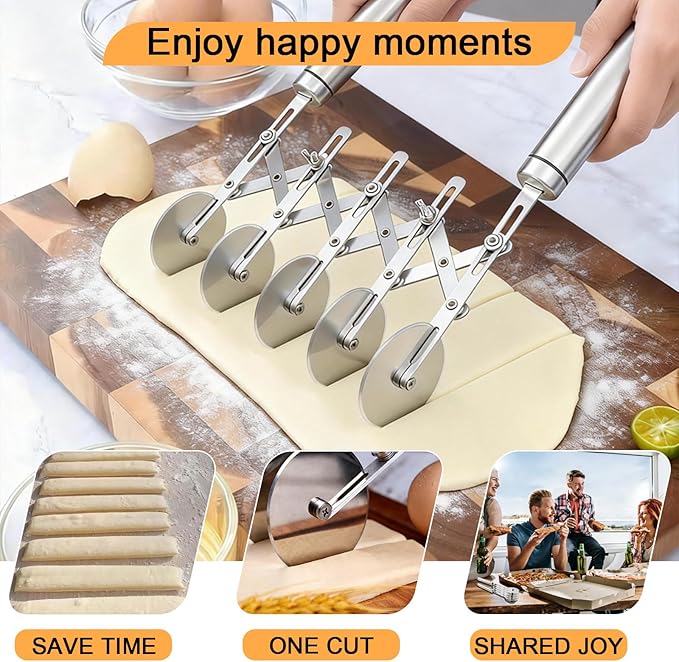 5-Wheel Pastry Cutter & Dough Divider - Image 3