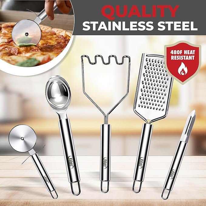 Kaluns 50 PCS Silicone Kitchen Utensils Set Complete Kitchen Set - Image 7