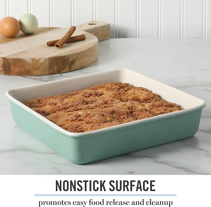 Martha Stewart Gallen 9 Inch Square Nonstick Carbon Steel Cake Pan - Image 3