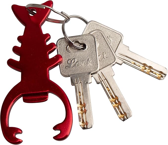 SWATOM Lobster Bottle Opener Keychain Beer Openers Tool Key Chain Ring - Image 3