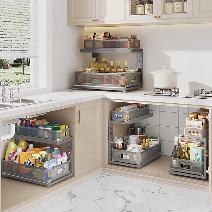 2 Pack 18.5IN-Depth Under Sink Organizer - Image 8