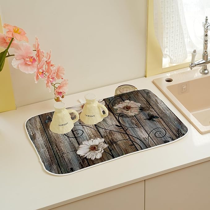 Spring Dish Drying Mat 18x24 Inches - Image 3