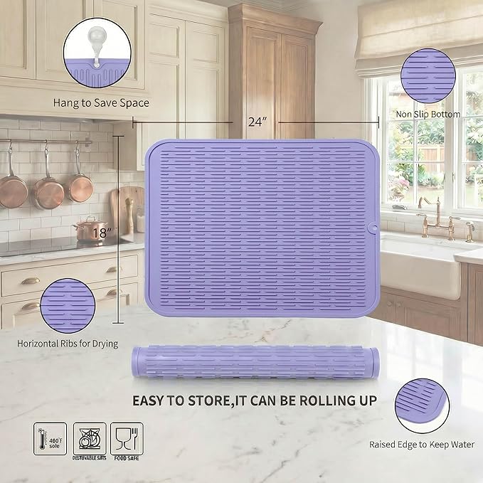 MicoYang Silicone Dish Drying Mat - Image 2
