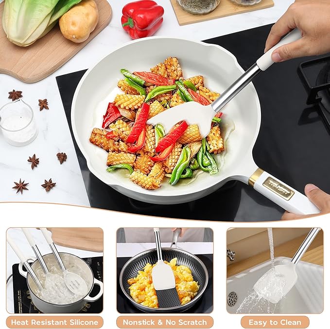 Onader Silicone Kitchen Utensils Set, Includes Heat Resistant Spatula Turner - Image 5