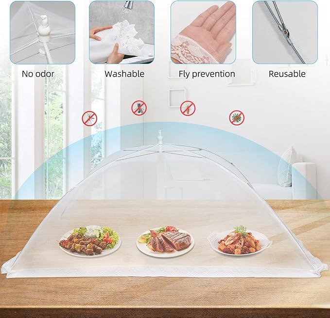 2 Pcs Extra Large Mesh Food Cover Tent（46"x20" - Image 3