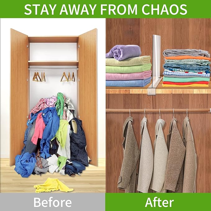 Acrylic Shelf Dividers, Closet Shelf Separators - Image 6