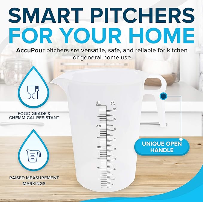 ACCUPOUR 128oz Measuring Pitcher, Pool and Lawn - Image 2