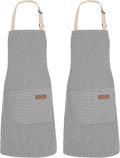 2Pack Adjustable Kitchen Apron for Women Men by ZAIORD