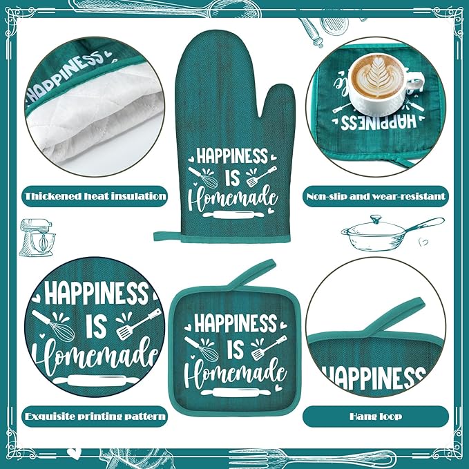 Fourluoo 10 Pcs Farmhouse Kitchen Decor and Accessories Set 4 Kitchen Towels 2 - Image 6