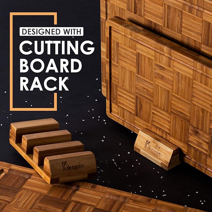 Kikcoin Extra Large Bamboo Cutting Boards, Chopping Boards - Image 4