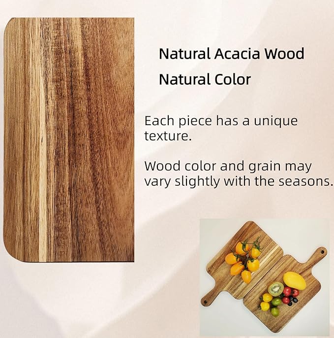 ZeQi 2PCS Small Acacia Wood Cutting Board - Image 5
