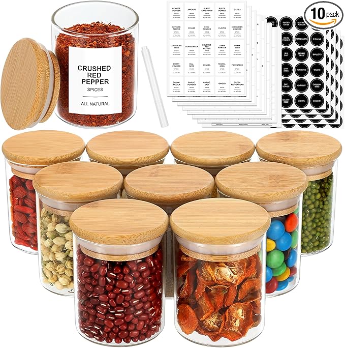EgticHome 4OZ Glass Spice Jars by abc