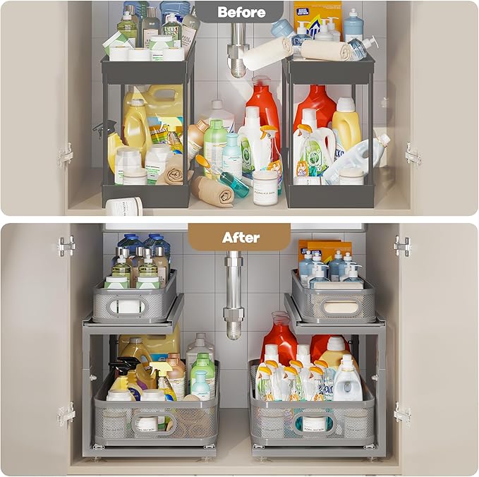 2 Pack 21IN-Depth Under Sink Organizer - Image 6