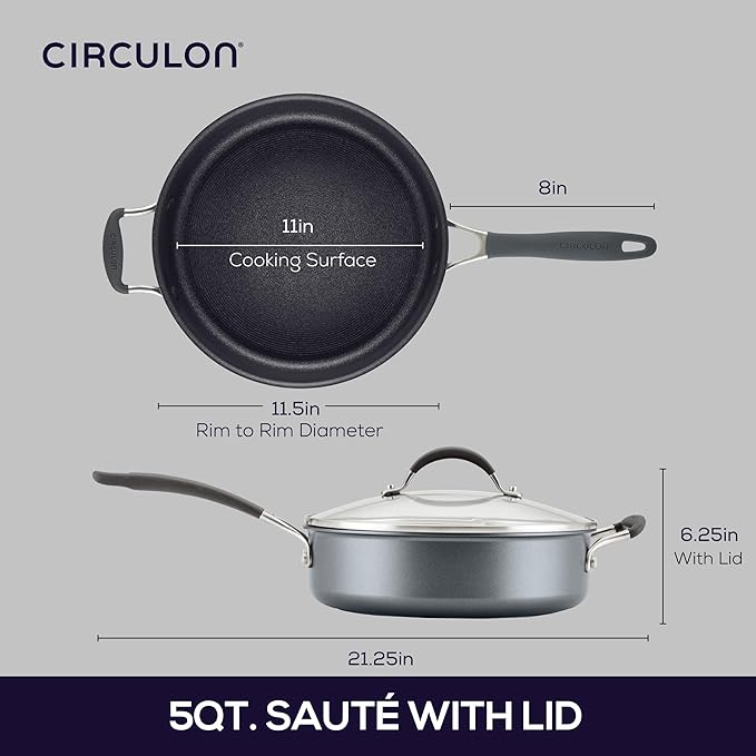 Circulon A1 Series with ScratchDefense Nonstick Induction Cookware, Large Saute - Image 3