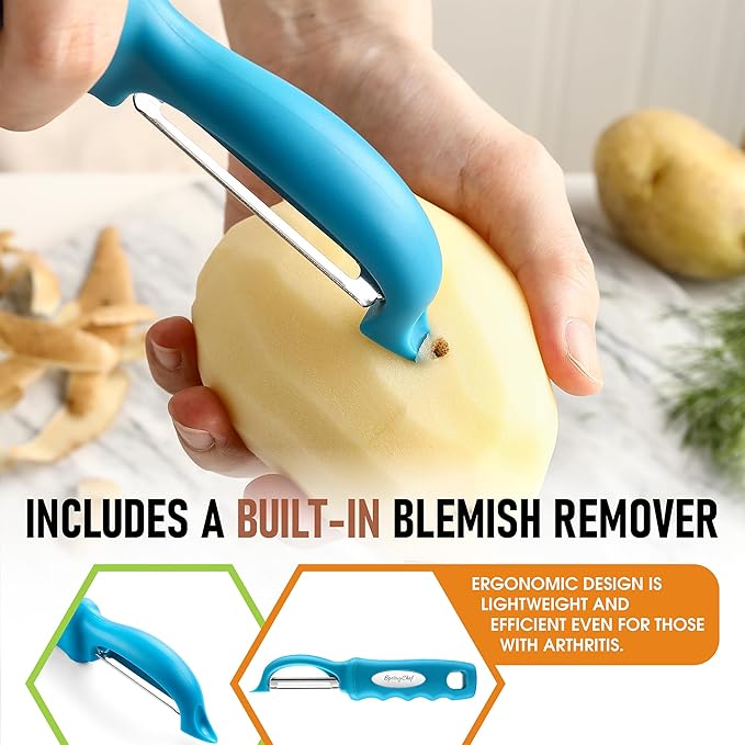 Spring Chef Stainless Steel Swivel Potato Peelers - Image 5