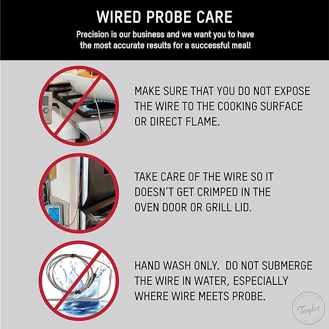 Taylor Programmable with Timer Instant Read Wired Probe Digital, Grill BBQ - Image 5