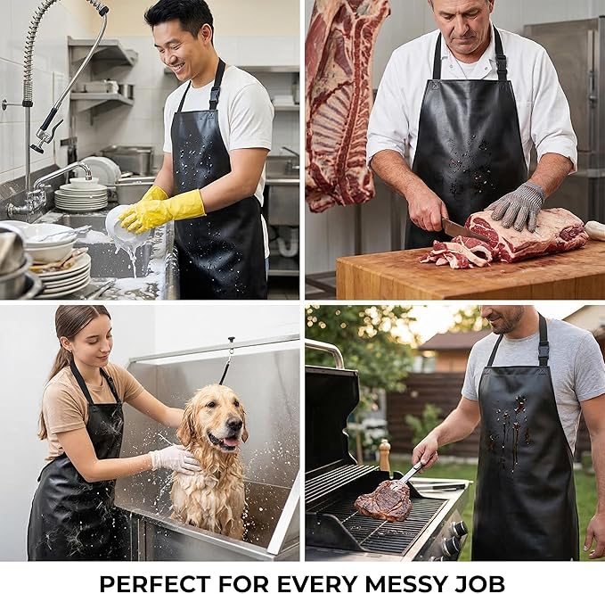 Homsolver Heavy Duty Vinyl Waterproof Apron - Image 7