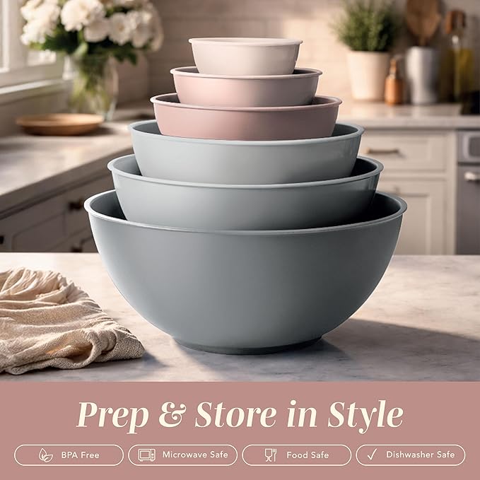 COOK WITH COLOR Mixing Bowls with TPR Lids - Image 3